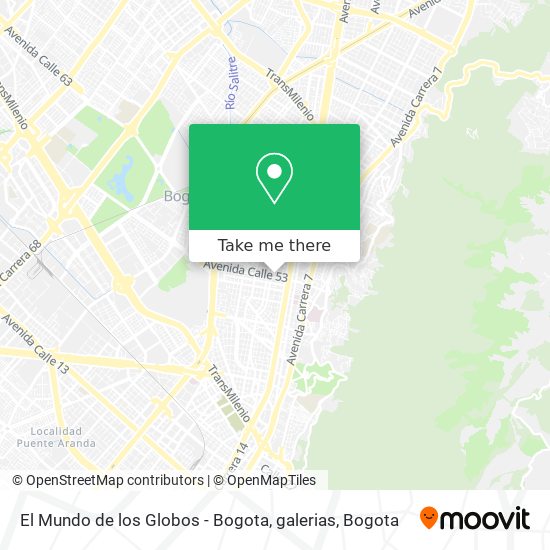 Mapa de El Mundo de los Globos - Bogota, galerias