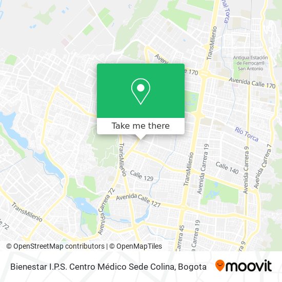 Bienestar I.P.S. Centro Médico Sede Colina map