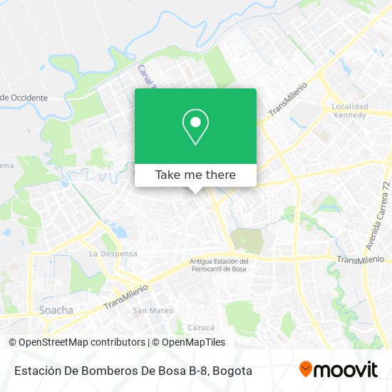 Mapa de Estación De Bomberos De Bosa B-8