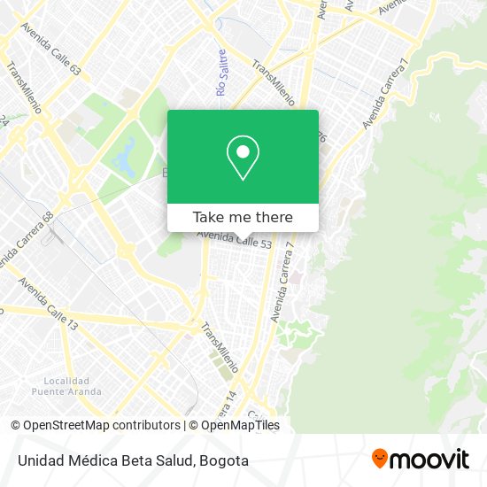 Mapa de Unidad Médica Beta Salud