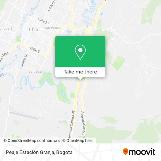 Mapa de Peaje Estación Granja