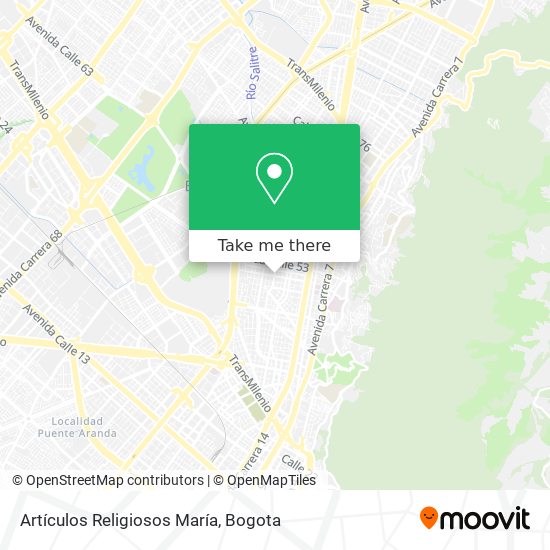 Mapa de Artículos Religiosos María