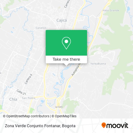 Mapa de Zona Verde Conjunto Fontanar