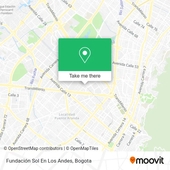 Mapa de Fundación Sol En Los Andes