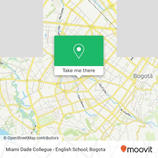 Miami Dade Collegue - English School map