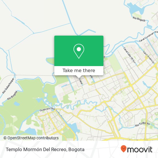 Templo Mormón Del Recreo map