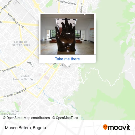 Museo Botero map