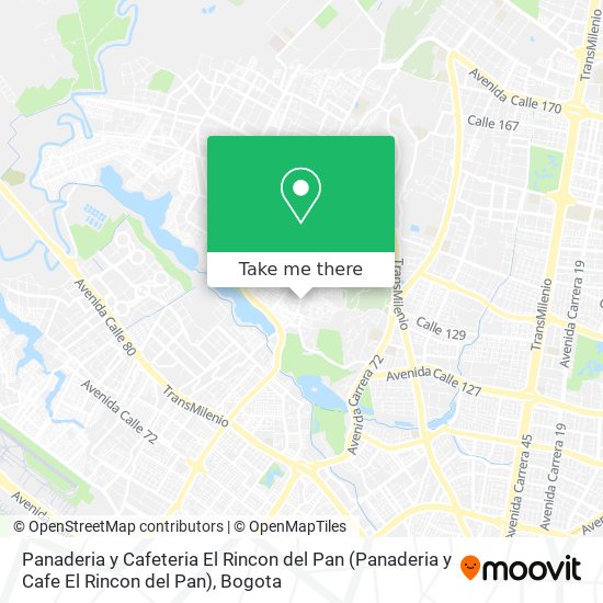 How to get to Panaderia y Cafeteria El Rincon del Pan in Suba by SITP or  Transmilenio?