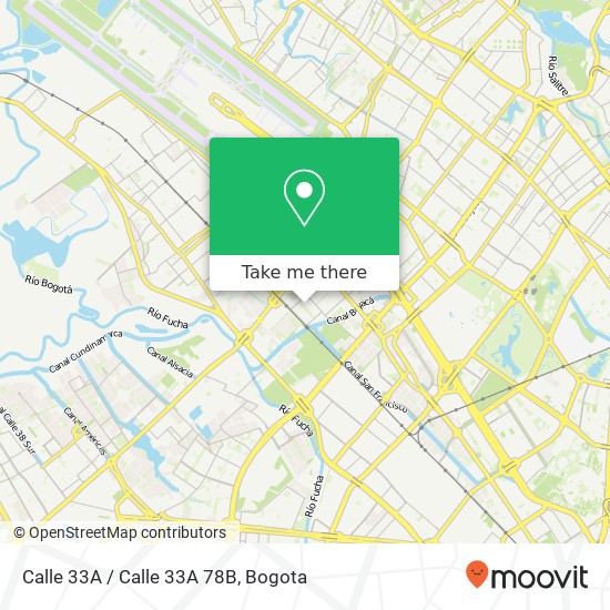 Mapa de Calle 33A / Calle 33A 78B