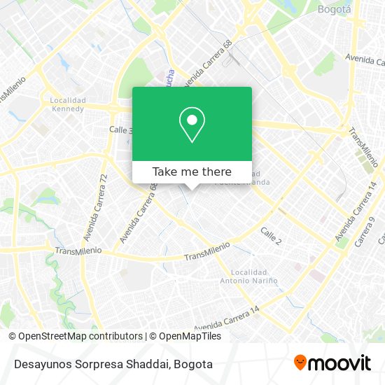 Mapa de Desayunos Sorpresa Shaddai