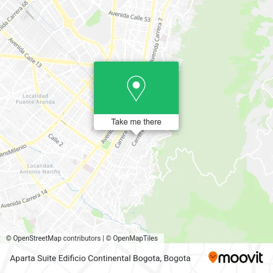 Aparta Suite Edificio Continental Bogota map