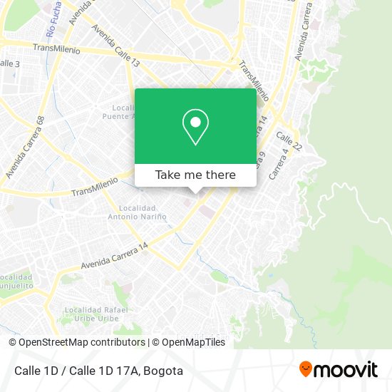 Mapa de Calle 1D / Calle 1D 17A