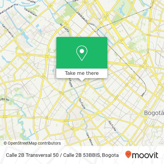 Mapa de Calle 2B Transversal 50 / Calle 2B 53BBIS