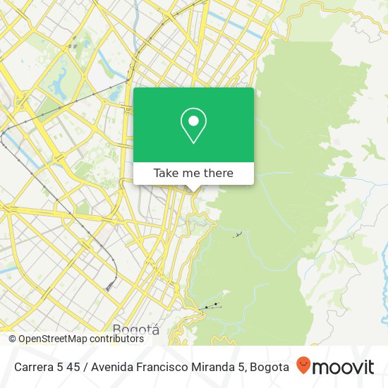 Mapa de Carrera 5 45 / Avenida Francisco Miranda 5