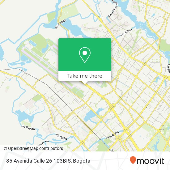 Mapa de 85 Avenida Calle 26 103BIS