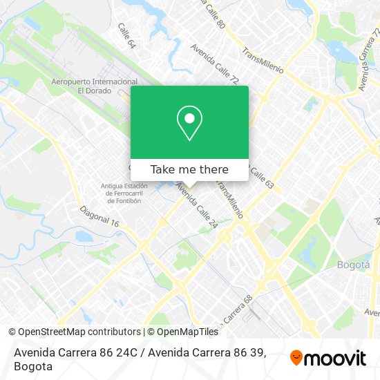 Mapa de Avenida Carrera 86 24C / Avenida Carrera 86 39
