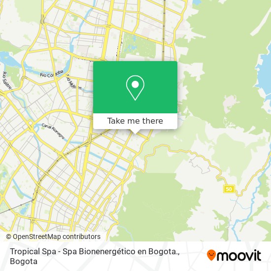 Mapa de Tropical Spa - Spa Bionenergético en Bogota.