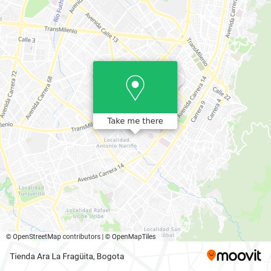 Mapa de Tienda Ara La Fragüita