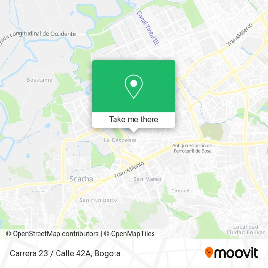 Carrera 23 / Calle 42A map