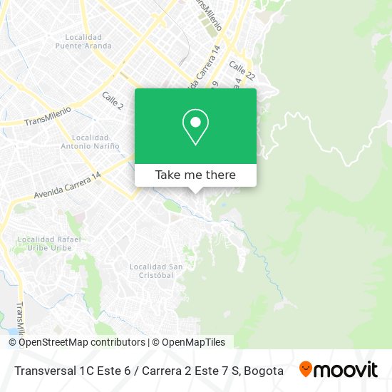 Transversal 1C Este 6 / Carrera 2 Este 7 S map