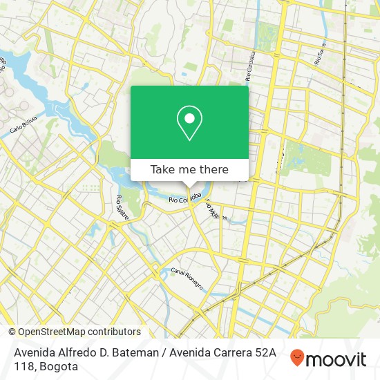 Avenida Alfredo D. Bateman / Avenida Carrera 52A 118 map