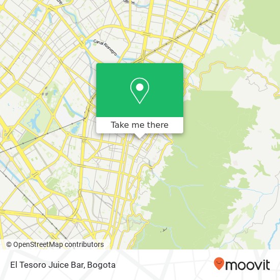 Mapa de El Tesoro Juice Bar