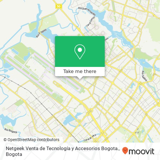 Netgeek Venta de Tecnología y Accesorios Bogota. map