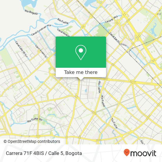 Mapa de Carrera 71F 4BIS / Calle 5