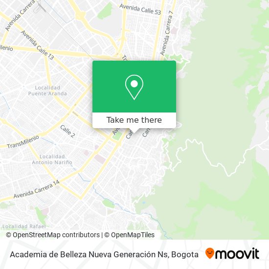 Mapa de Academia de Belleza Nueva Generación Ns