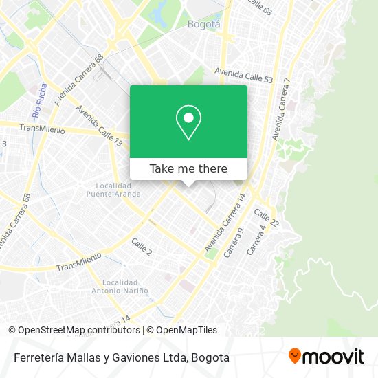 Ferretería Mallas y Gaviones Ltda map