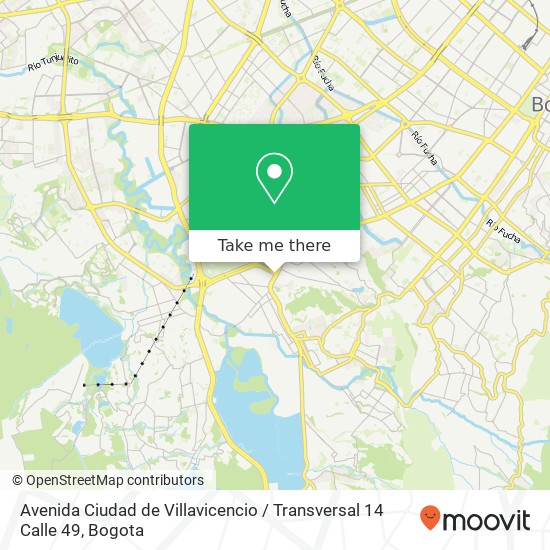 Avenida Ciudad de Villavicencio / Transversal 14 Calle 49 map