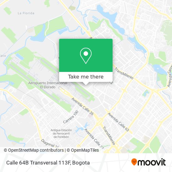 Calle 64B Transversal 113F map