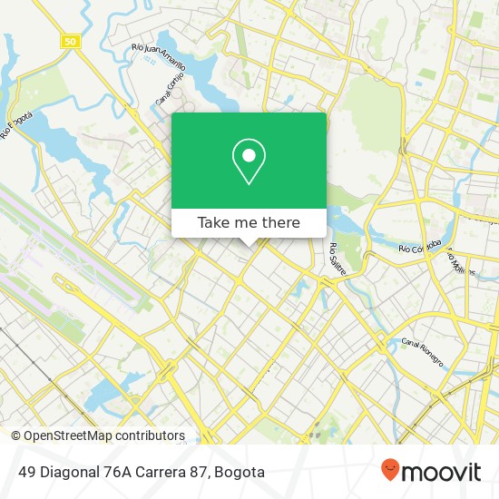 Mapa de 49 Diagonal 76A Carrera 87