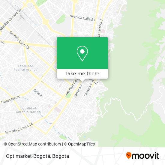 Mapa de Optimarket-Bogotá