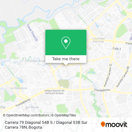 Mapa de Carrera 79 Diagonal 54B S / Diagonal 53B Sur Carrera 78N