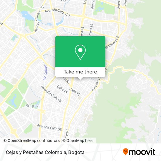 Cejas y Pestañas Colombia map