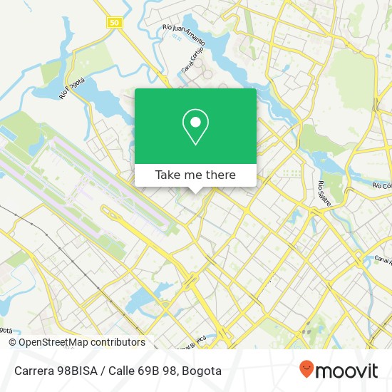 Mapa de Carrera 98BISA / Calle 69B 98