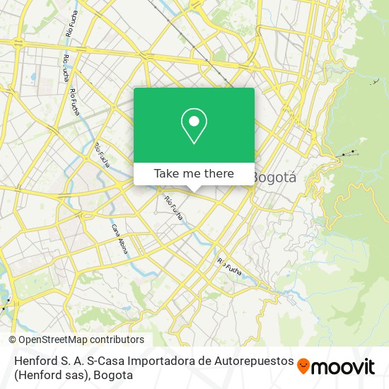 Mapa de Henford S. A. S-Casa Importadora de Autorepuestos (Henford sas)