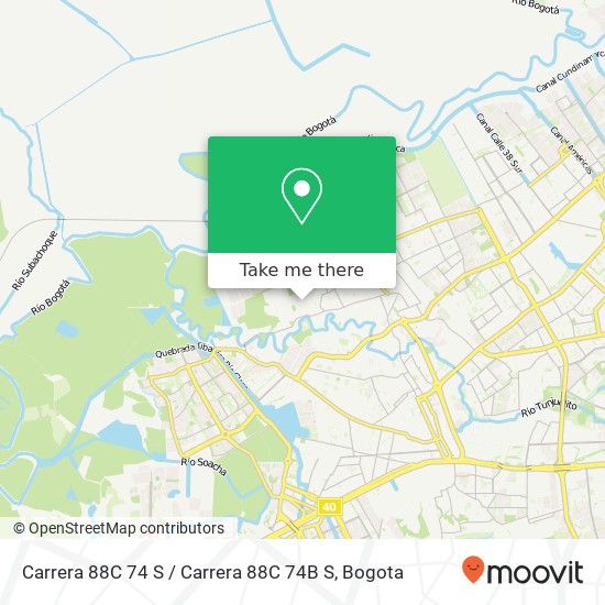 Mapa de Carrera 88C 74 S / Carrera 88C 74B S