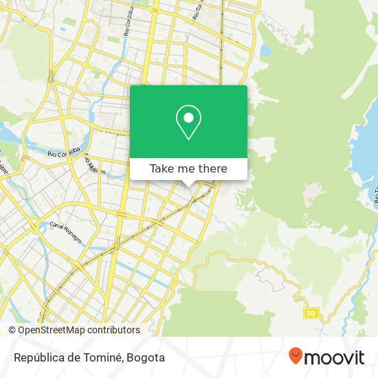 República de Tominé map