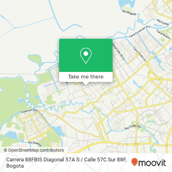 Carrera 88FBIS Diagonal 57A S / Calle 57C Sur 88F map