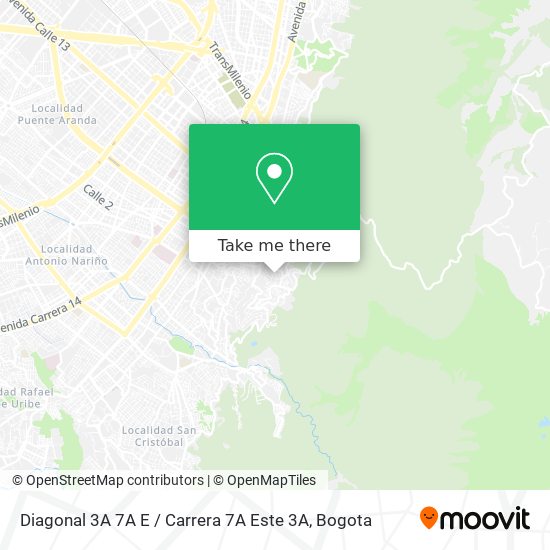 Mapa de Diagonal 3A 7A E / Carrera 7A Este 3A