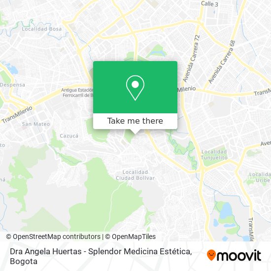 Mapa de Dra Angela Huertas - Splendor Medicina Estética