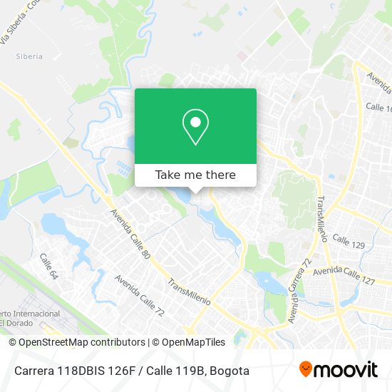 Carrera 118DBIS 126F / Calle 119B map