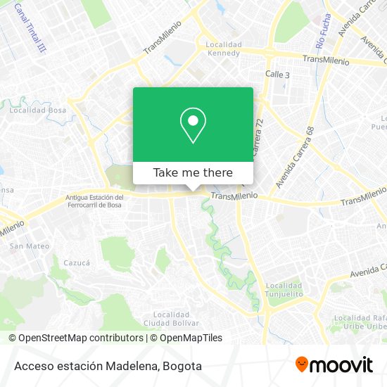 Mapa de Acceso estación Madelena