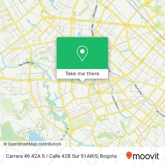 Mapa de Carrera 46 42A S / Calle 42B Sur 51ABIS