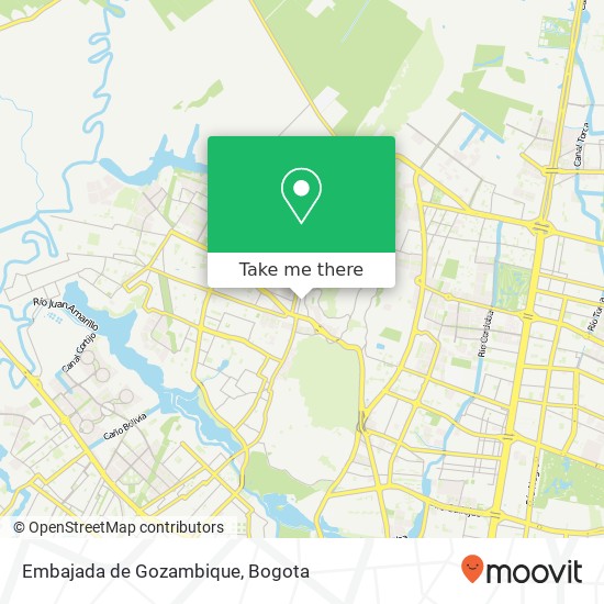 Embajada de Gozambique map