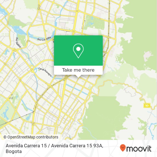 Mapa de Avenida Carrera 15 / Avenida Carrera 15 93A