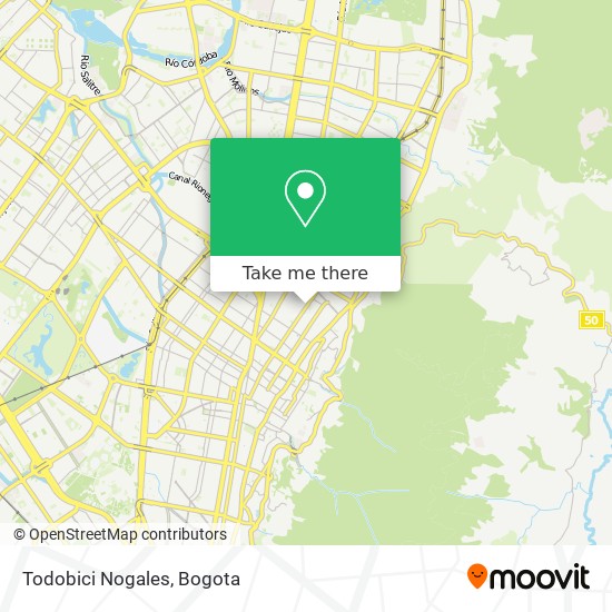 Todobici Nogales map