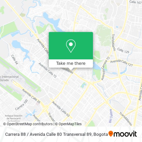 Mapa de Carrera 88 / Avenida Calle 80 Transversal 89
